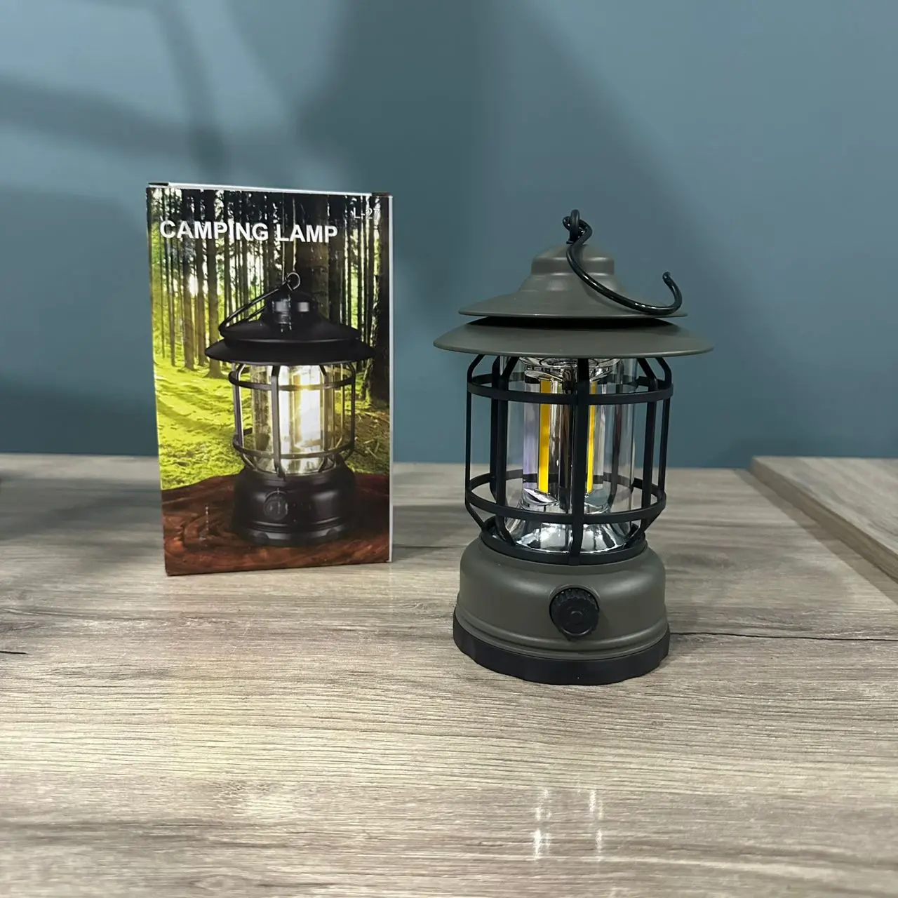 FANOUS LANTERNE CAMPING L-27 LAMPE LED AVEC BATTERY RECHARGEABLE GREEN VERTE